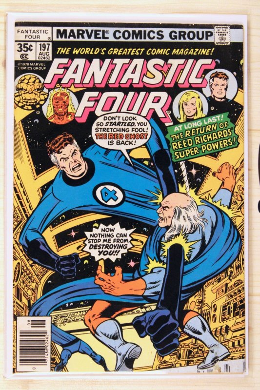 Fantastic Four #197 (Marvel Comics, 1978), raw comic book in FN/VF 7.0 condition — front cover