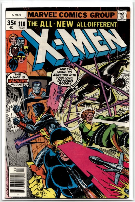 The X-Men #110 (Marvel Comics, 1978), raw, ungraded comic book — front cover