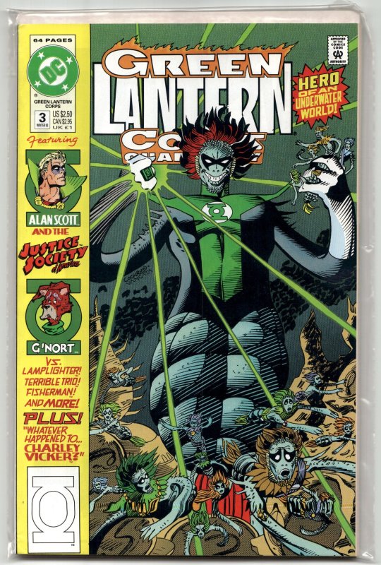 Green Lantern Corps Quarterly #3 (DC Comics, 1992), raw, ungraded comic book — front cover