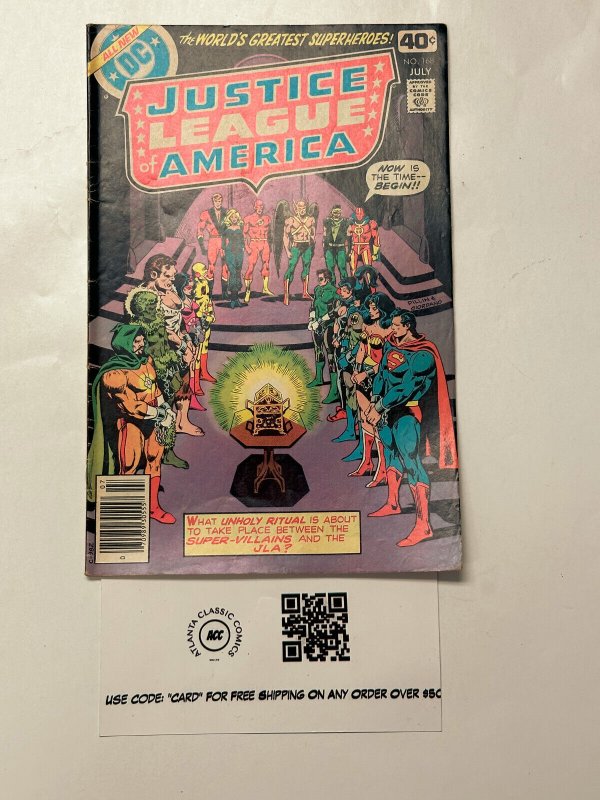 Justice League of America #168 (DC Comics, 1979), raw comic book in VF condition — front cover