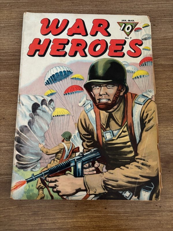 War Heroes #7 (1944), raw comic book in VG- condition — front cover