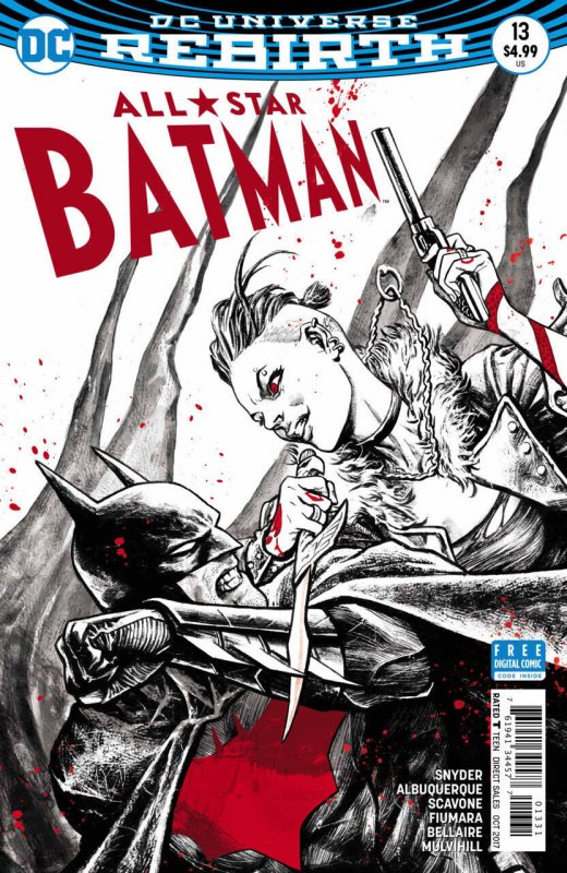 All-Star Batman #13 (DC Comics, 2016), raw comic book in VF/NM condition — front cover
