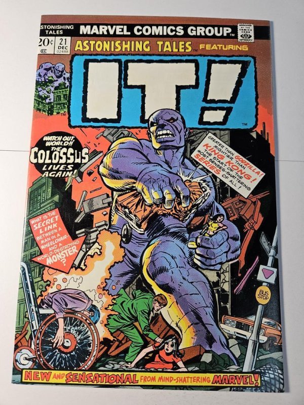 Astonishing Tales #21 (Marvel Comics, 1973), raw comic book in VF/NM condition — front cover