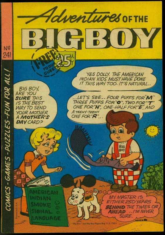 Adventures of the Big Boy #241 (1977), raw comic book in FN/VF condition — front cover