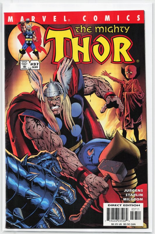 Thor #37 (Marvel Comics, 2001), raw, ungraded comic book — front cover