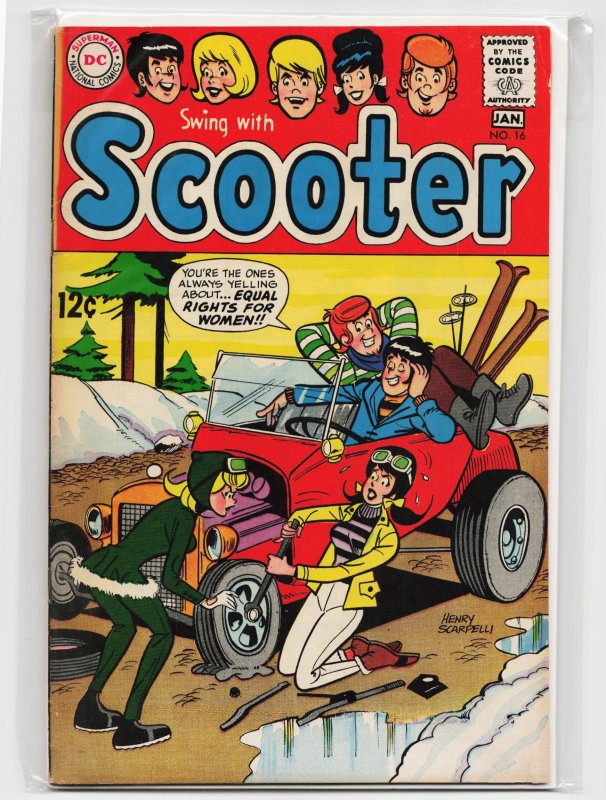 Swing with Scooter #16 (Archie Comics, 1969), raw, ungraded comic book — front cover