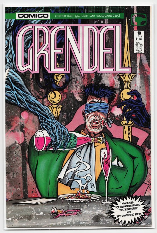 Grendel #10 (1987), raw, ungraded comic book — front cover