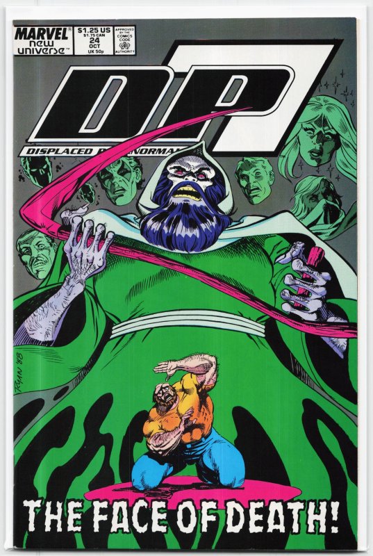 D.P.7 #24 (Marvel Comics, 1988), raw, ungraded comic book — front cover