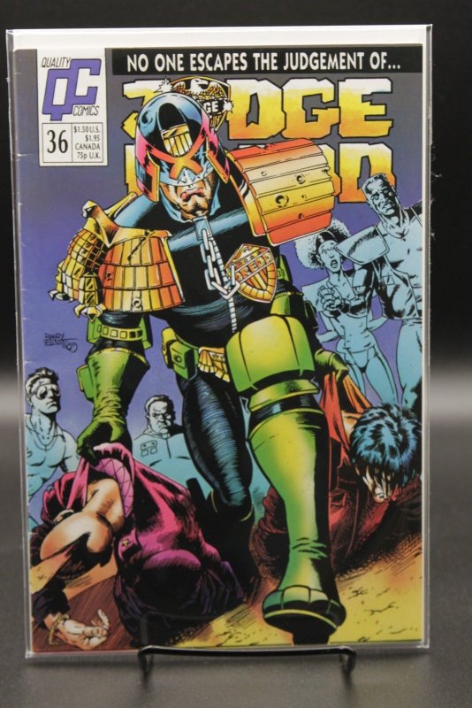 Judge Dredd #36 (1989), raw, ungraded comic book — front cover