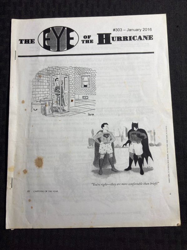 2016 THE EYE OF THE Hurricane Fanzine #303 (2016), raw comic book in VG 4.0 condition — front cover
