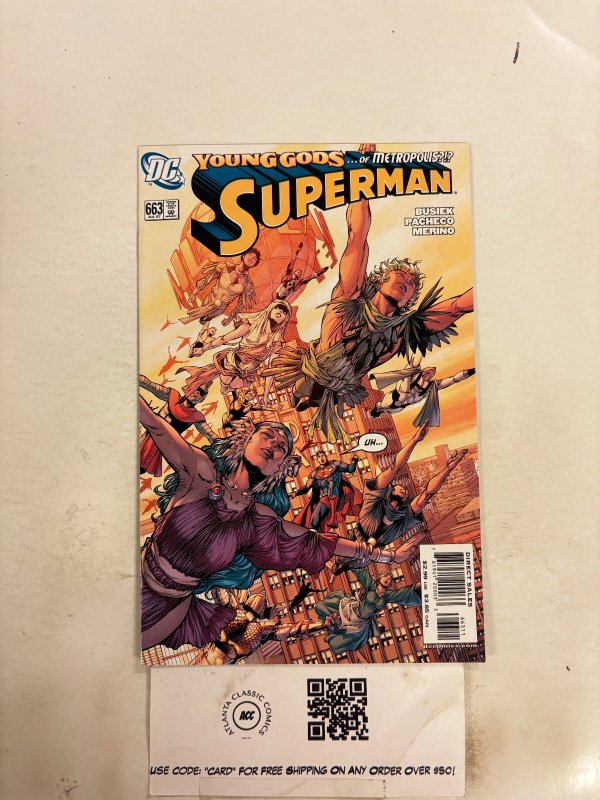 Superman #663 (DC Comics), raw comic book in NM condition — front cover