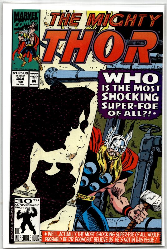 The Mighty Thor #444 (Marvel Comics, 1992), raw, ungraded comic book — front cover