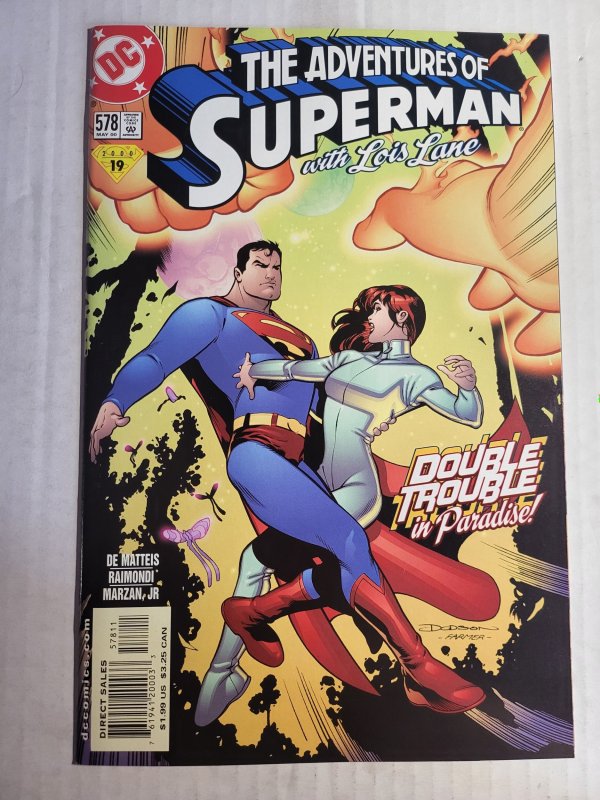 Adventures of Superman #578 (DC Comics, 2000), raw, ungraded comic book — front cover