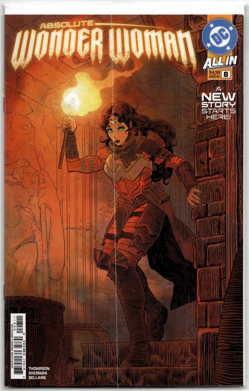 Absolute Wonder Woman #8 (DC Comics, 2025), raw, ungraded comic book — front cover