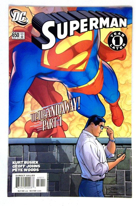 Superman #650 (DC Comics, 2006), raw comic book in NM- condition — front cover