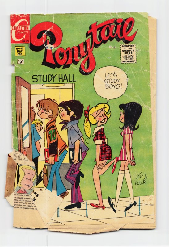Ponytail #16 (1970), raw, ungraded comic book — front cover