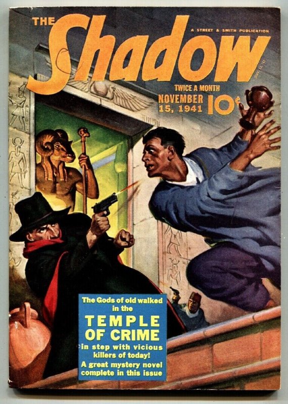 Pulp: Shadow 1941 NOV 15-high Grade- Street AND Smith-Rare Pulp VF (1941), raw, ungraded comic book — front cover