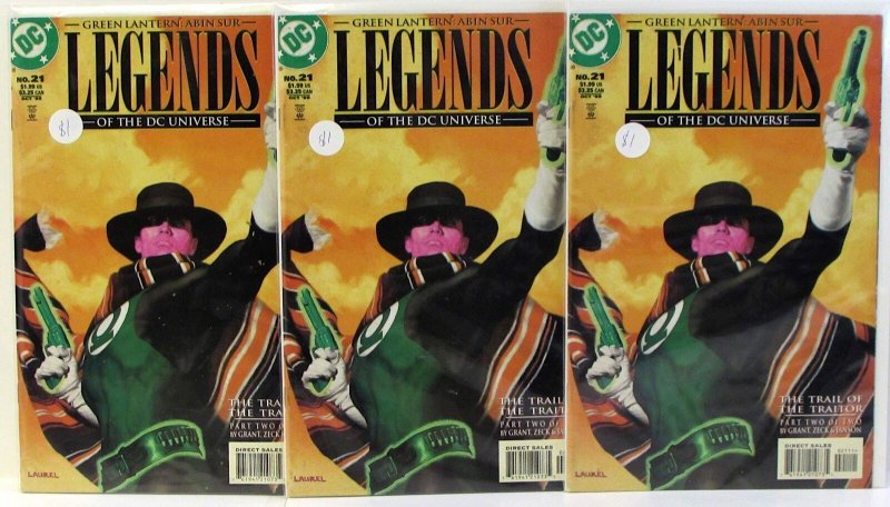 Legends of the DC Universe Lot of 3 #21 x3 DC (1999) Comic Books (DC Comics, 1999), raw, ungraded comic book — front cover