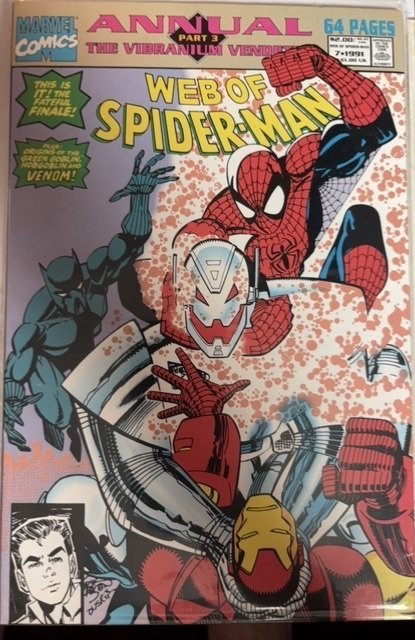 Web of Spider-Man Annual #7 (1991), raw, ungraded comic book — front cover