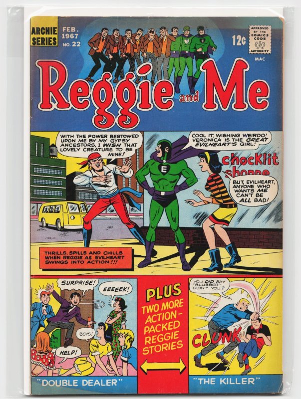 Reggie and Me #22 (1967), raw, ungraded comic book — front cover