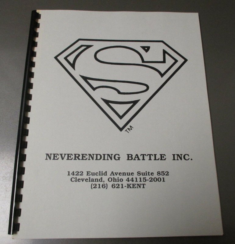 1986 Superman Neverending Battle Inc Fanzine VF+ 48 pgs Spiral Bound (1986), raw comic book in VF+ condition — front cover