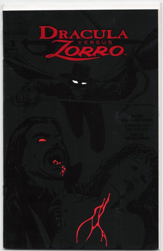Dracula Versus Zorro #1 (1993), raw, ungraded comic book — front cover