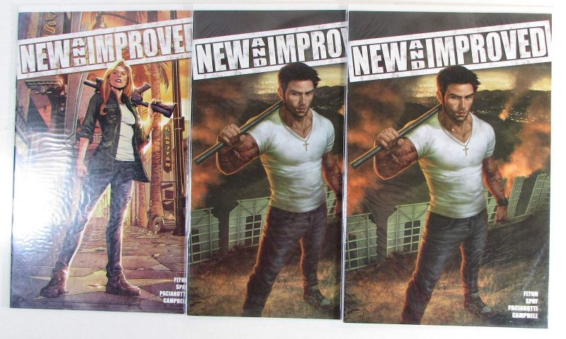 New and Improved Lot of 3 #1 a, 1 b x2 Backerkit (2017) NM 1st Print Comic Books (2017), raw comic book in NM condition — front cover