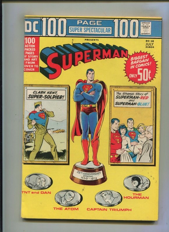 100 Pg Spectacular #dc-18 (6.5/7.0) Superman!! 1973 (DC Comics, 1973), raw comic book in 6.5 condition — front cover