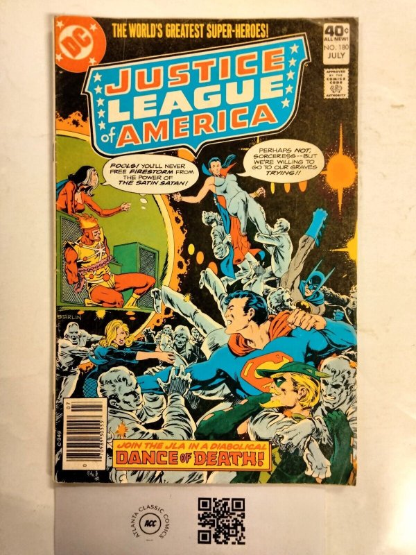 Justice League of America #180 (DC Comics, 1980), raw comic book in FN- condition — front cover