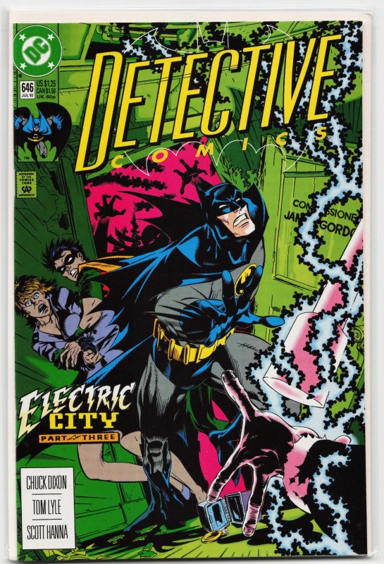 Detective Comics #646 (DC Comics, 1992), raw, ungraded comic book — front cover