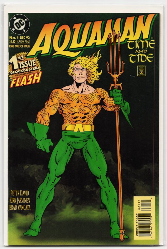 Aquaman: Time and Tide #1 (DC Comics, 1993), raw, ungraded comic book — front cover