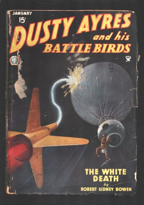 Dusty Ayres and His Battle Birds 1/1935-Popular-"The White Death" by Robert Sidn, raw, ungraded comic book — front cover