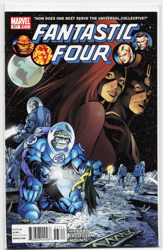 Fantastic Four #577 (Marvel Comics, 2010), raw, ungraded comic book — front cover