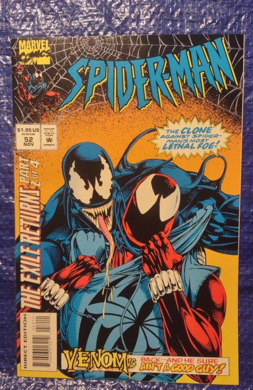 Spider-Man #52 (Marvel Comics, 1994), raw, ungraded comic book — front cover