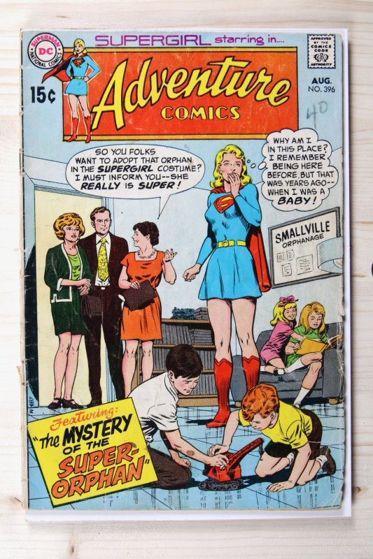 Adventure Comics #396 (DC Comics, 1970), raw comic book in GD+ 2.5 condition — front cover