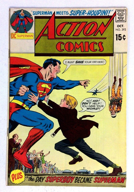 Action Comics #393 (DC Comics, 1970), raw comic book in VG condition — front cover