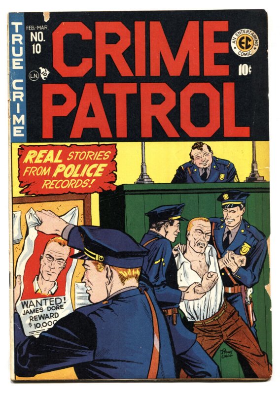 Crime Patrol #10-1948-Rare-Golden-Age-EC Comic Book, raw, ungraded comic book — front cover