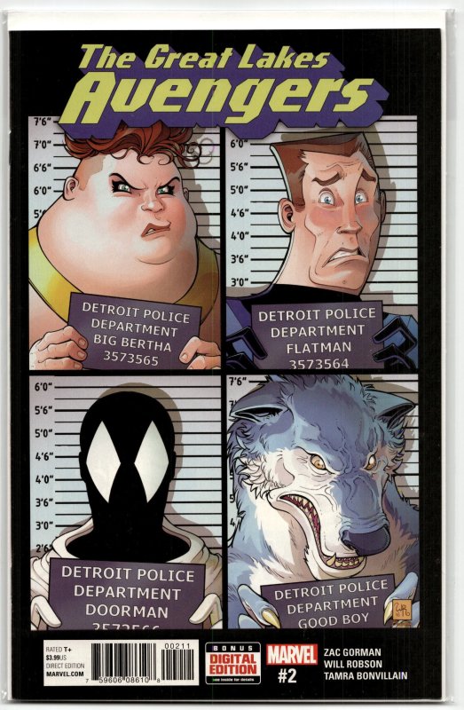 Great Lakes Avengers #2 (Marvel Comics, 2017), raw, ungraded comic book — front cover