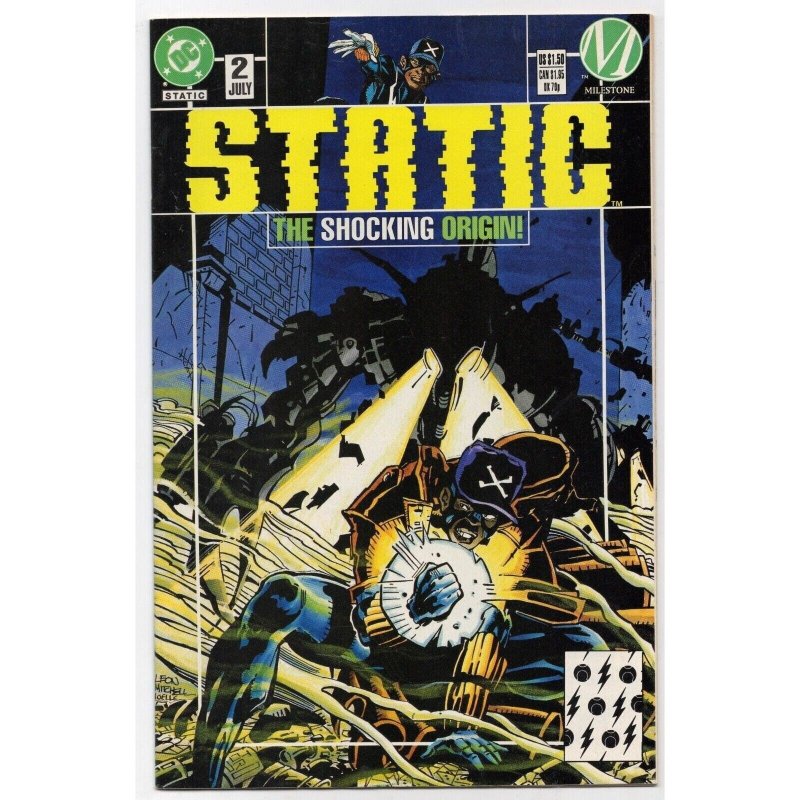 Static Shock #2 (DC Comics, 1992), raw comic book in VF/NM 9.0 condition — front cover