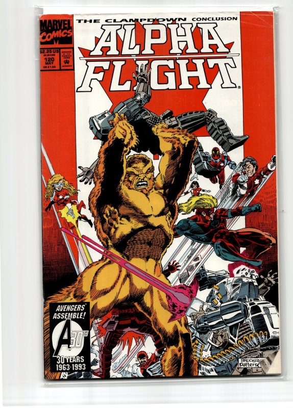 Alpha Flight #120 (Marvel Comics, 1993), raw, ungraded comic book — front cover