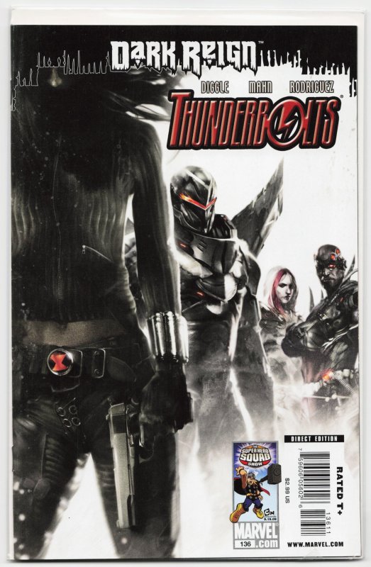 Thunderbolts #136 (Marvel Comics, 2009), raw, ungraded comic book — front cover