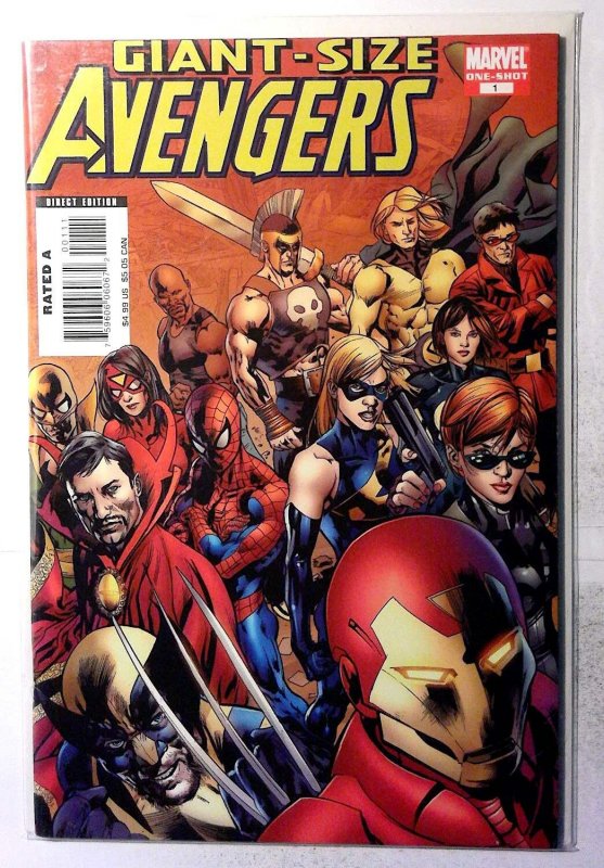 Giant-Size Avengers #1 (Marvel Comics, 2008), raw, ungraded comic book — front cover