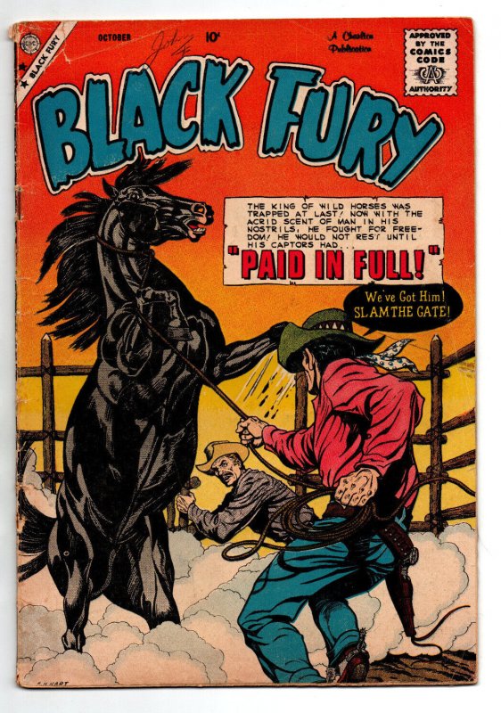 Black Fury #21 (Charlton Comics, 1959), raw comic book in GD/VG condition — front cover