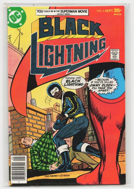 Black Lightning #4 (DC Comics, 1977), raw, ungraded comic book — front cover