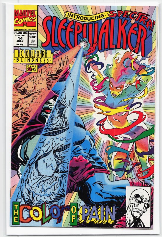 Sleepwalker #14 (Marvel Comics, 1992), raw, ungraded comic book — front cover