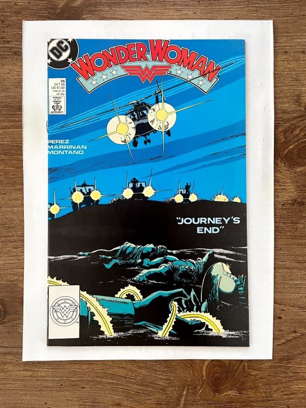 Wonder Woman #35 (DC Comics), raw comic book in NM condition — front cover