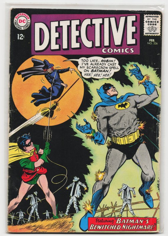 Detective Comics #336 (DC Comics, 1965), raw, ungraded comic book — front cover