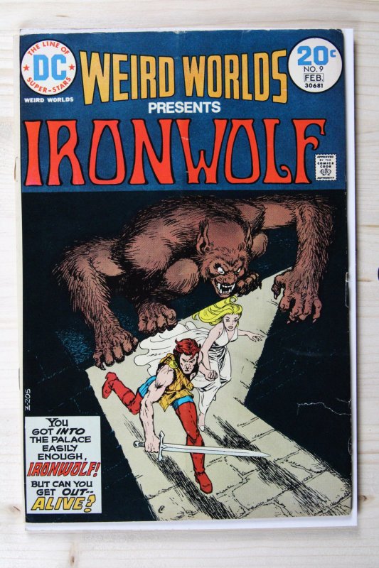 Weird Worlds #9 (DC Comics, 1974), raw comic book in FN- 5.5 condition — front cover