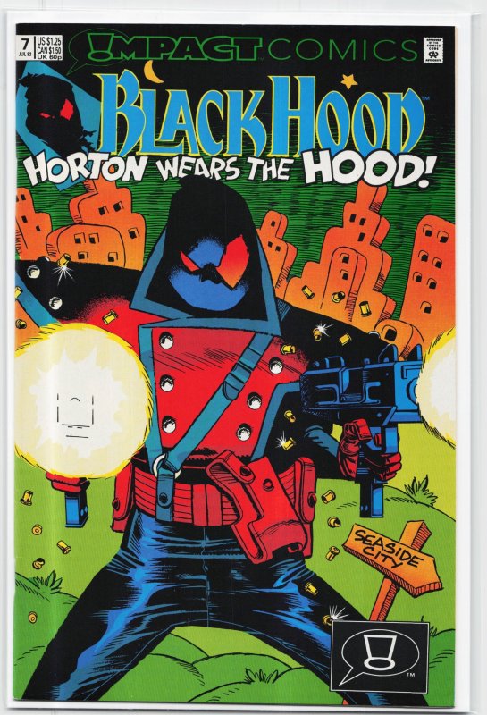 The Black Hood #7 (Impact Comics, 1992), raw, ungraded comic book — front cover