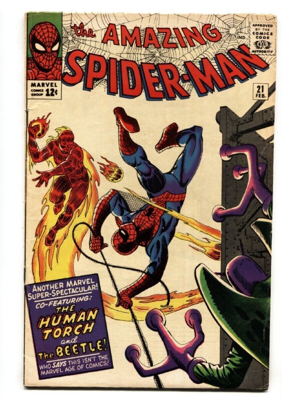 Amazing Spider-Man #21 - 1965 - Marvel - FN - Comic Book (Marvel Comics, 1965), raw comic book in FN condition — front cover